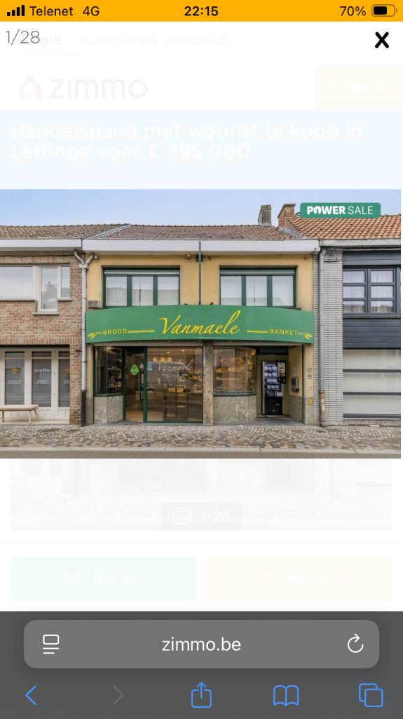 Handelspand met woonst en parking achteraan, Immo, 500 tot 1000 m², Middelkerke, Provincie West-Vlaanderen, Woning met bedrijfsruimte