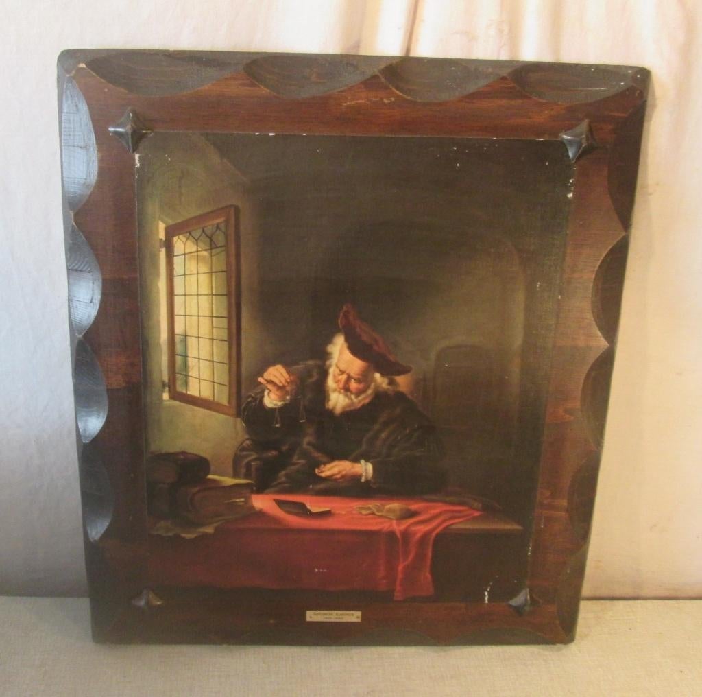 Prachtige Artprint op paneel - Salomon Koninck - 53x46, Ophalen of Verzenden, Zo goed als nieuw, Oorspronkelijke maker
