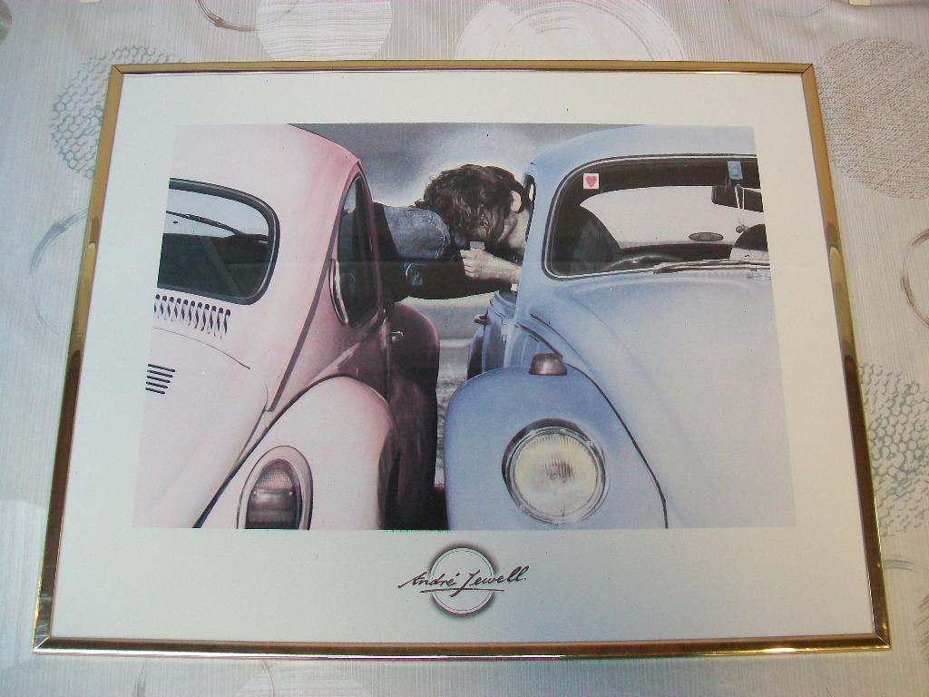 VW - Volkswagen - Kever - Beetle - Kader - Lijst - Foto, Ophalen of Verzenden, Zo goed als nieuw, Auto's