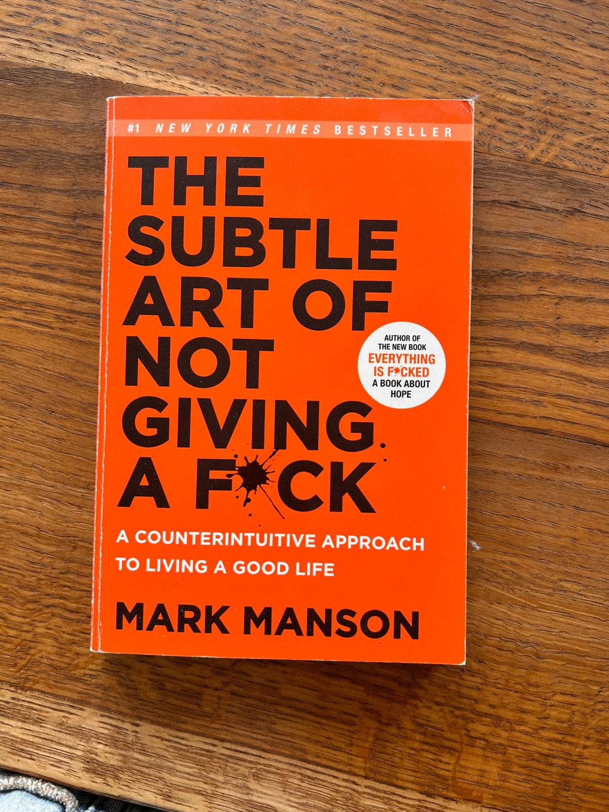 Boek - the subtle art of not giving a fuck, Ophalen, Gelezen