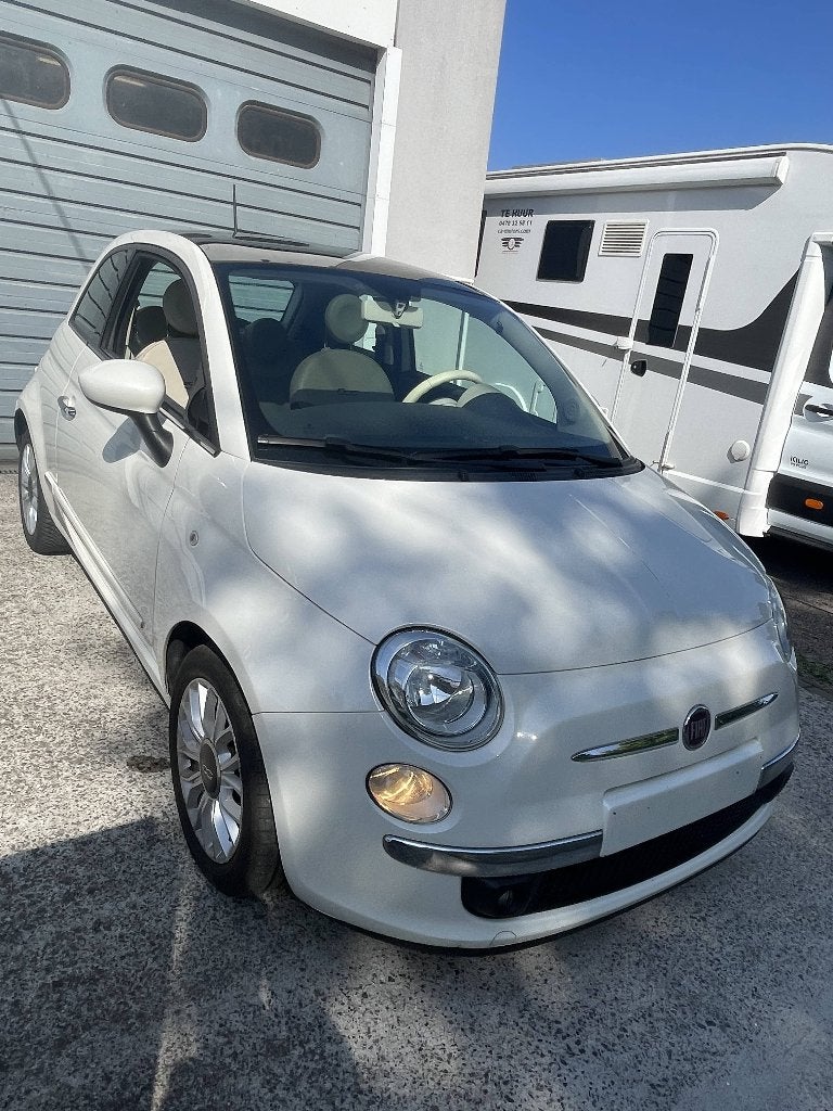 Fiat 500 1.2 Benzine (2014) – Instapklaar, Auto's, Voorwielaandrijving, 4 cilinders, Wit, Grijs