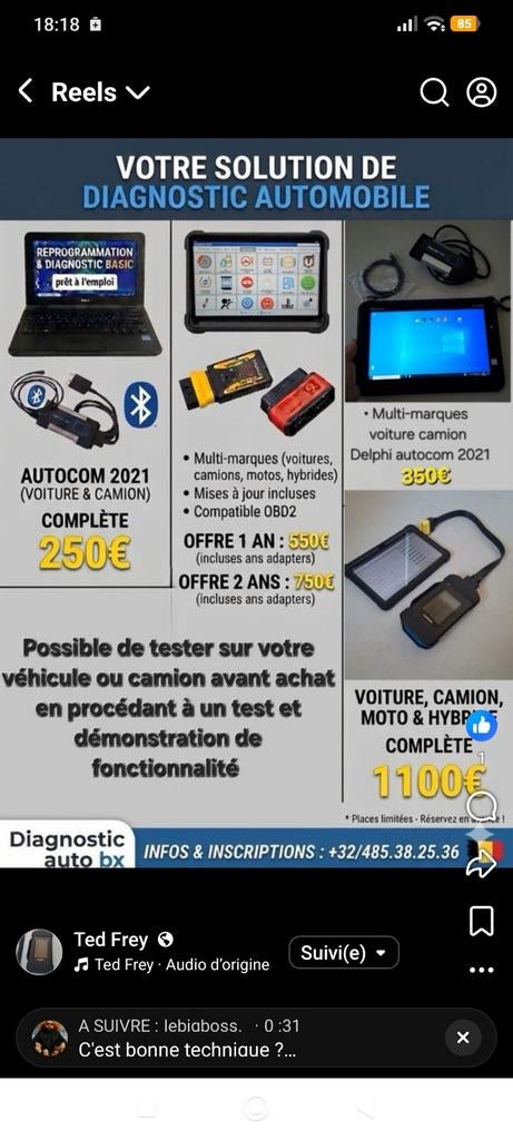 Professionele diagnose van auto-truck-moto-hybride, Ophalen of Verzenden