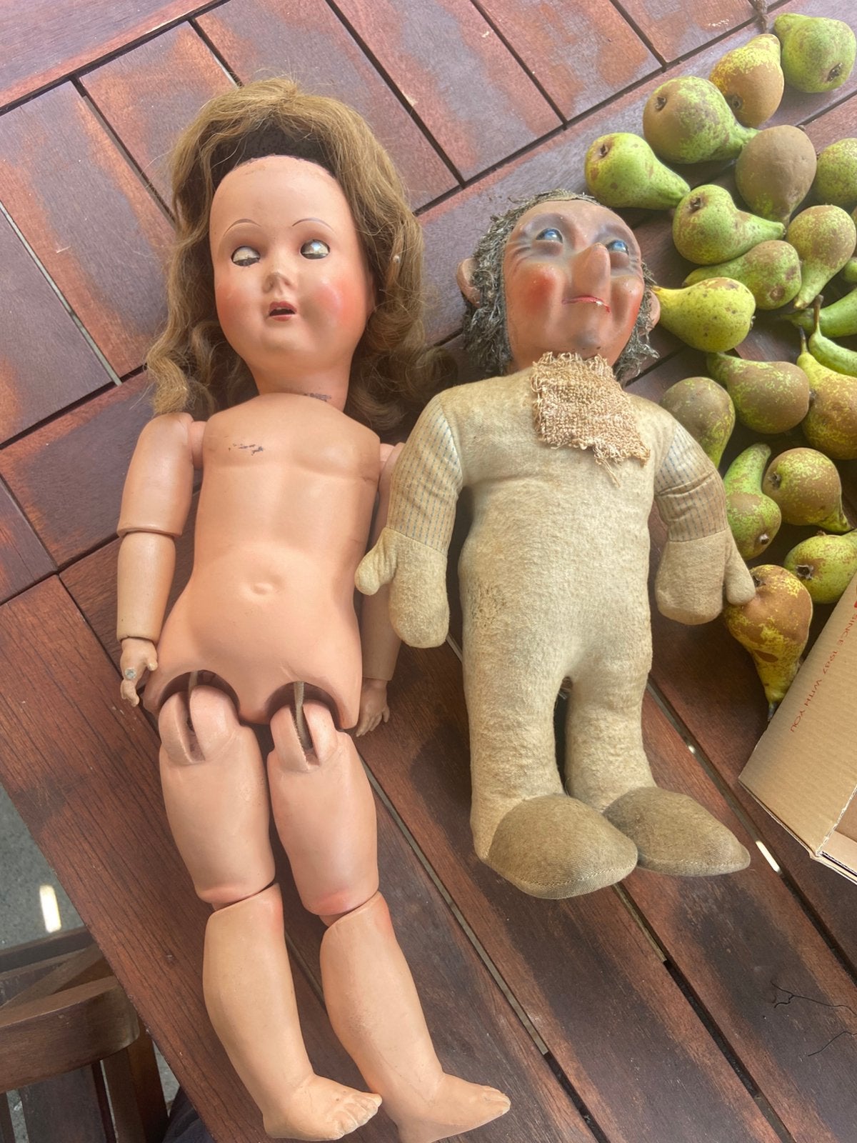 Lot antieke poppen jaren 30-40, Antiek en Kunst, Ophalen of Verzenden