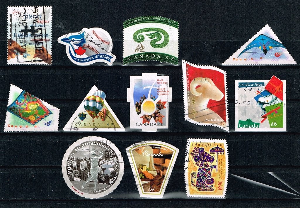 Timbres-poste du Canada - K 5833 - formes, Timbres & Monnaies, Timbres | Amérique, Affranchi, Amérique du Nord, Envoi