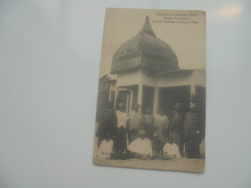 brussel expo 1910-village senégalais jeunes femmes et filles, Verzamelen, Verzenden, Voor 1920, Ongelopen, Brussel (Gewest)