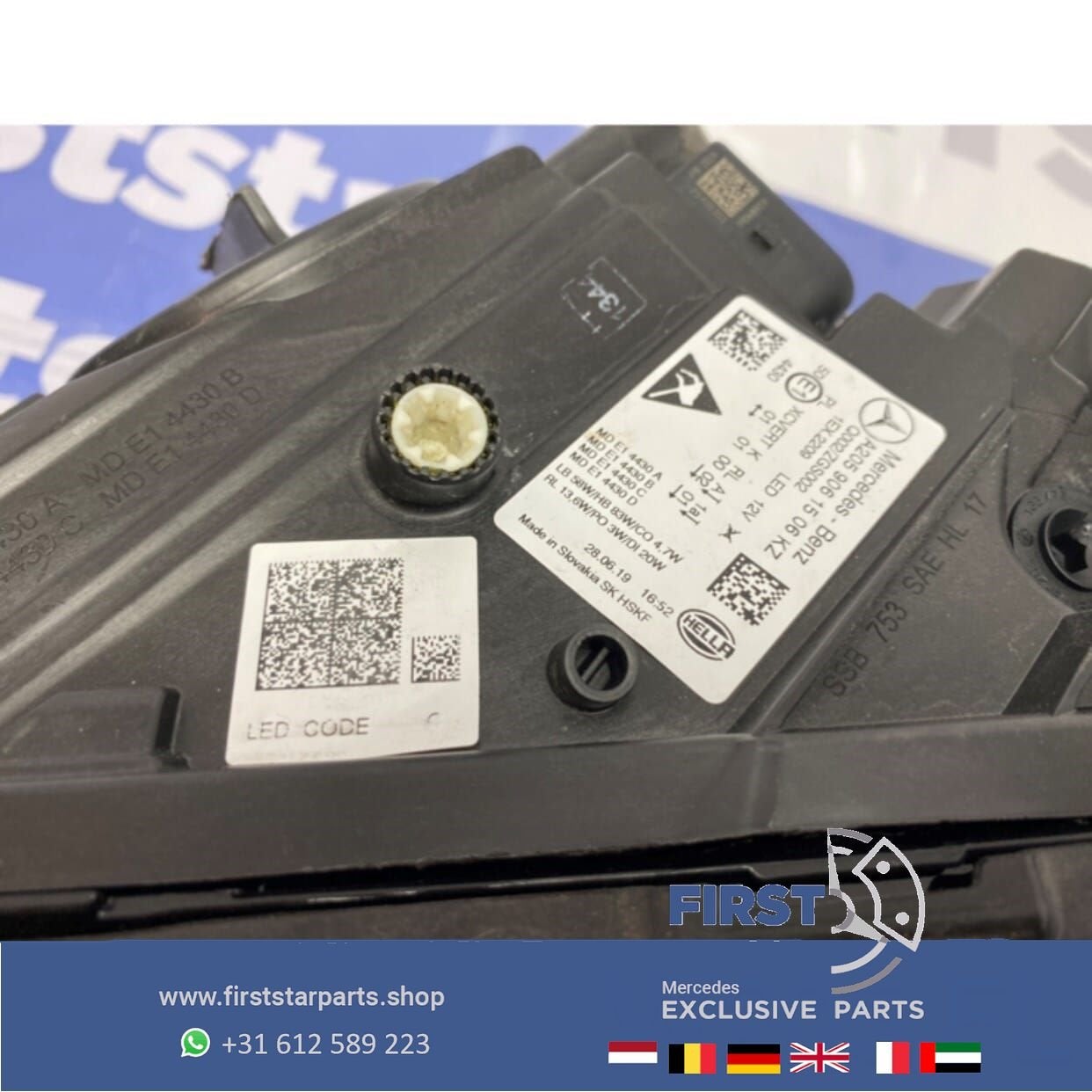 W205 Facelift Multibeam LED koplamp LINKS COMPLEET Mercedes, Autos : Pièces & Accessoires, Éclairage, Utilisé, -, -, Enlèvement ou Envoi