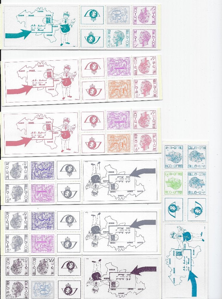 Belgie 7x postzegelboekje, Postzegels en Munten, Ophalen of Verzenden, Postfris