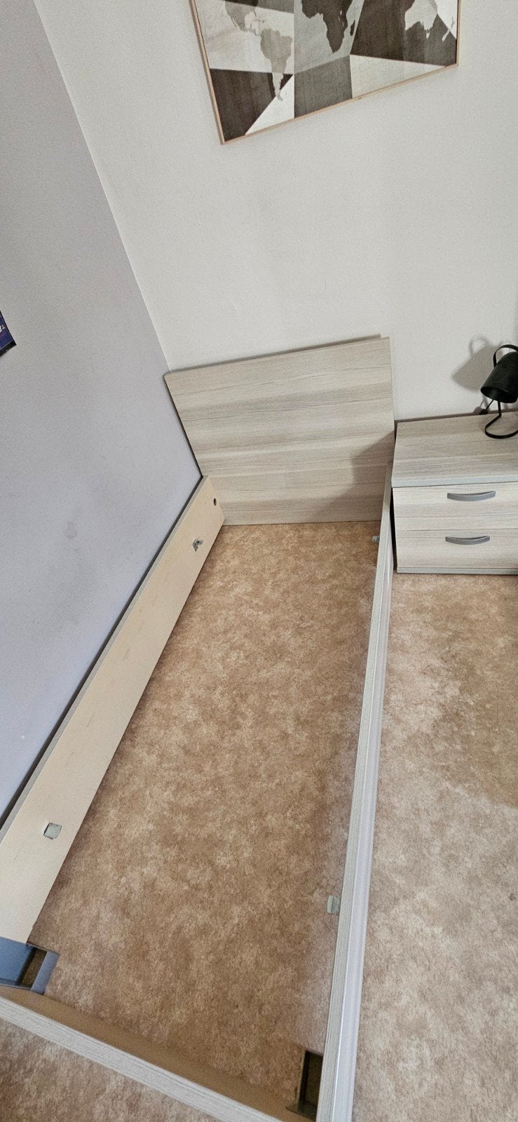 Bed 90x200 met nachtkastje, Huis en Inrichting, Slaapkamer | Bedden, Ophalen