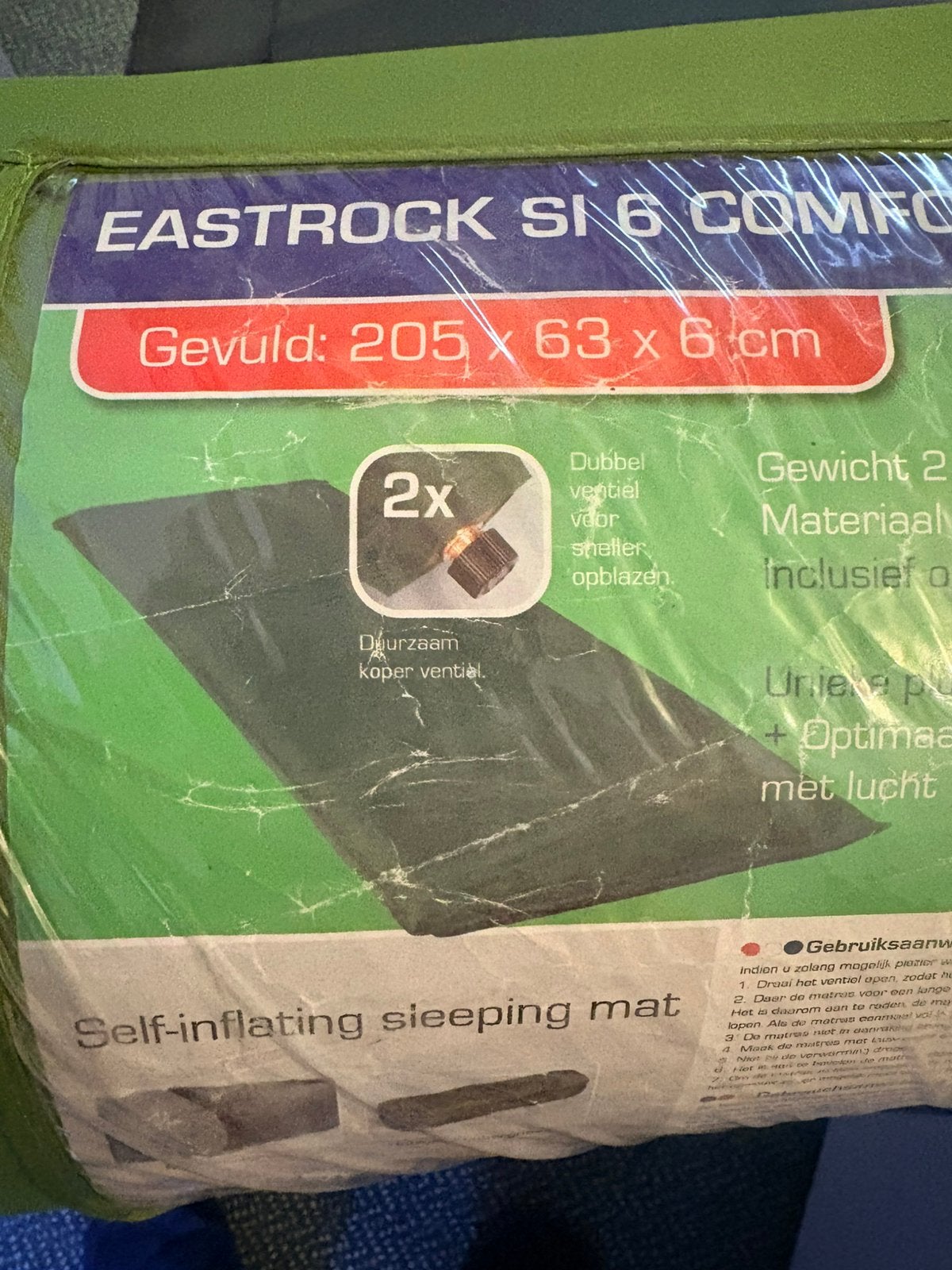 Zelf opblaasbare matras, Ophalen, Gebruikt, 1-persoons