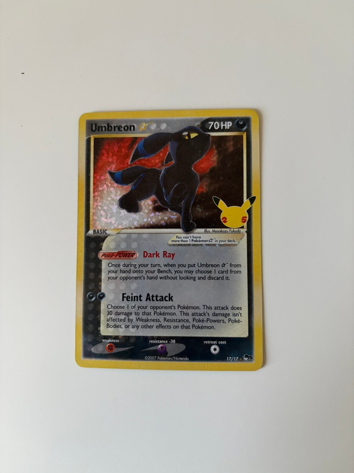 Umbreon Gold star Celebrations, Enlèvement, Comme neuf