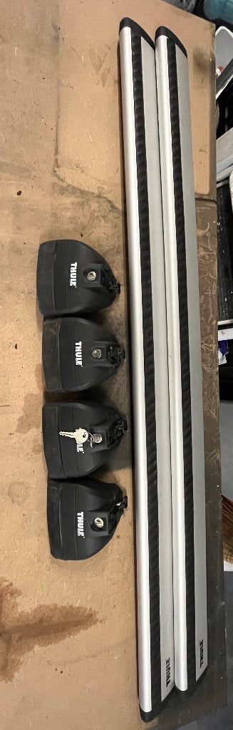 Dakdrager Thule wing bar met Thule rapid 753 - kit 4001, Enlèvement, Utilisé