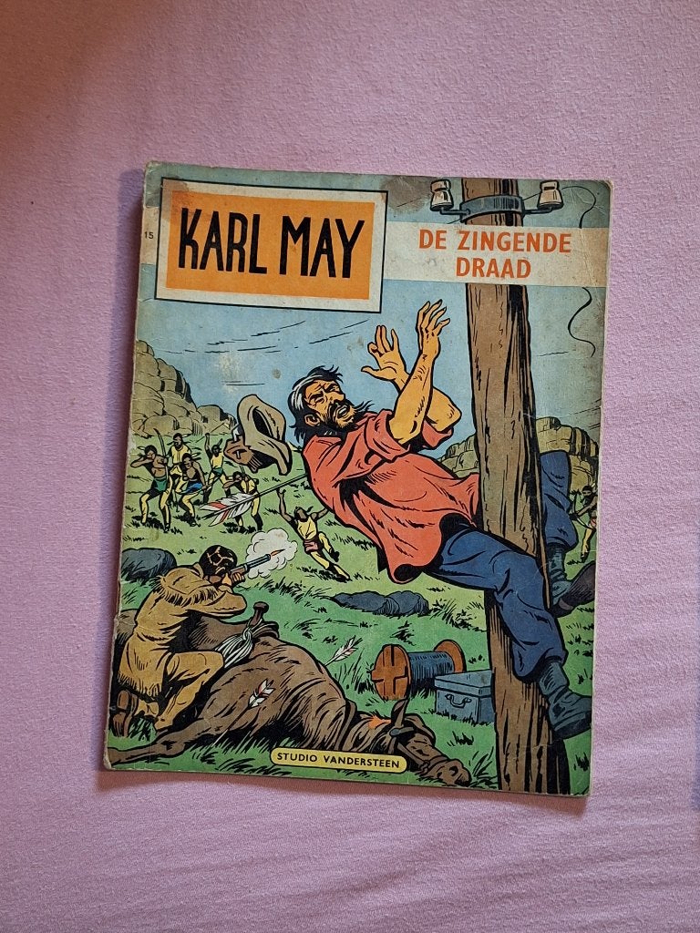 Karl May 15: de zingende draad (eerste druk), Eén stripboek, Ophalen of Verzenden, Gelezen