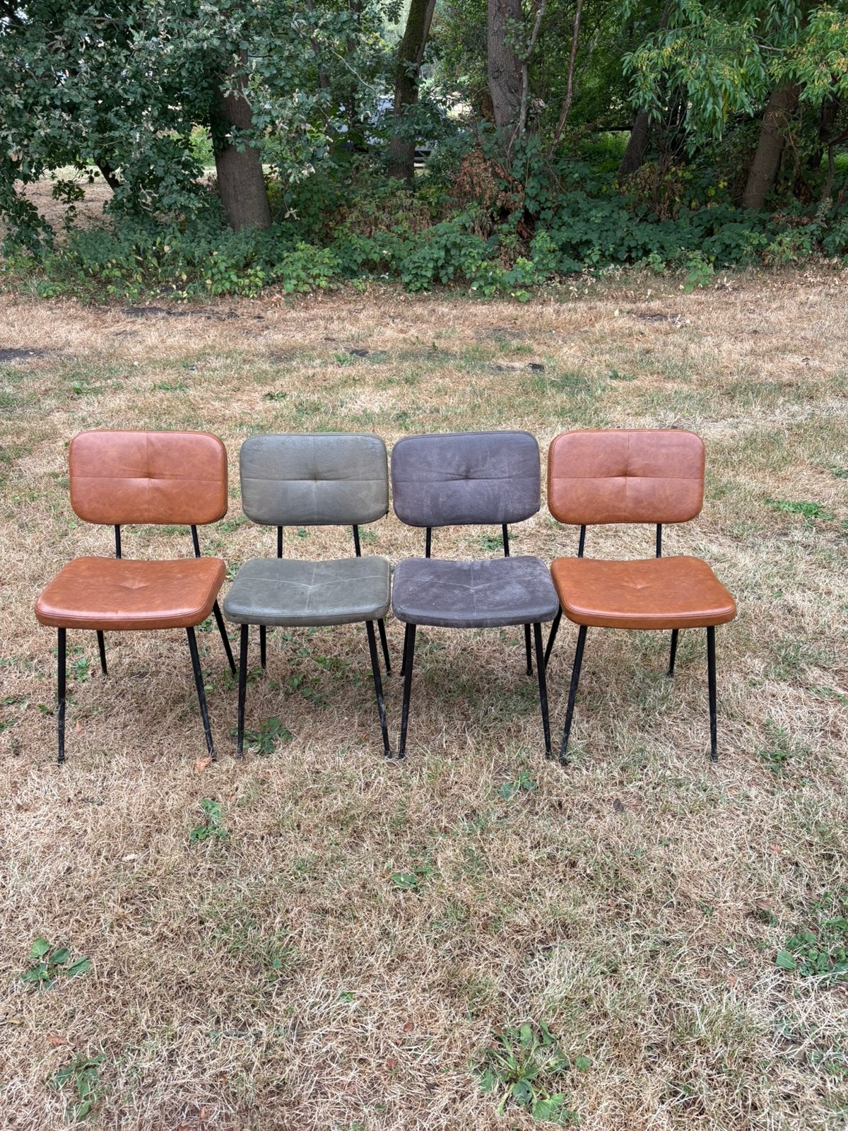Lederen stoel, Huis en Inrichting, Stoelen, Ophalen, Zo goed als nieuw