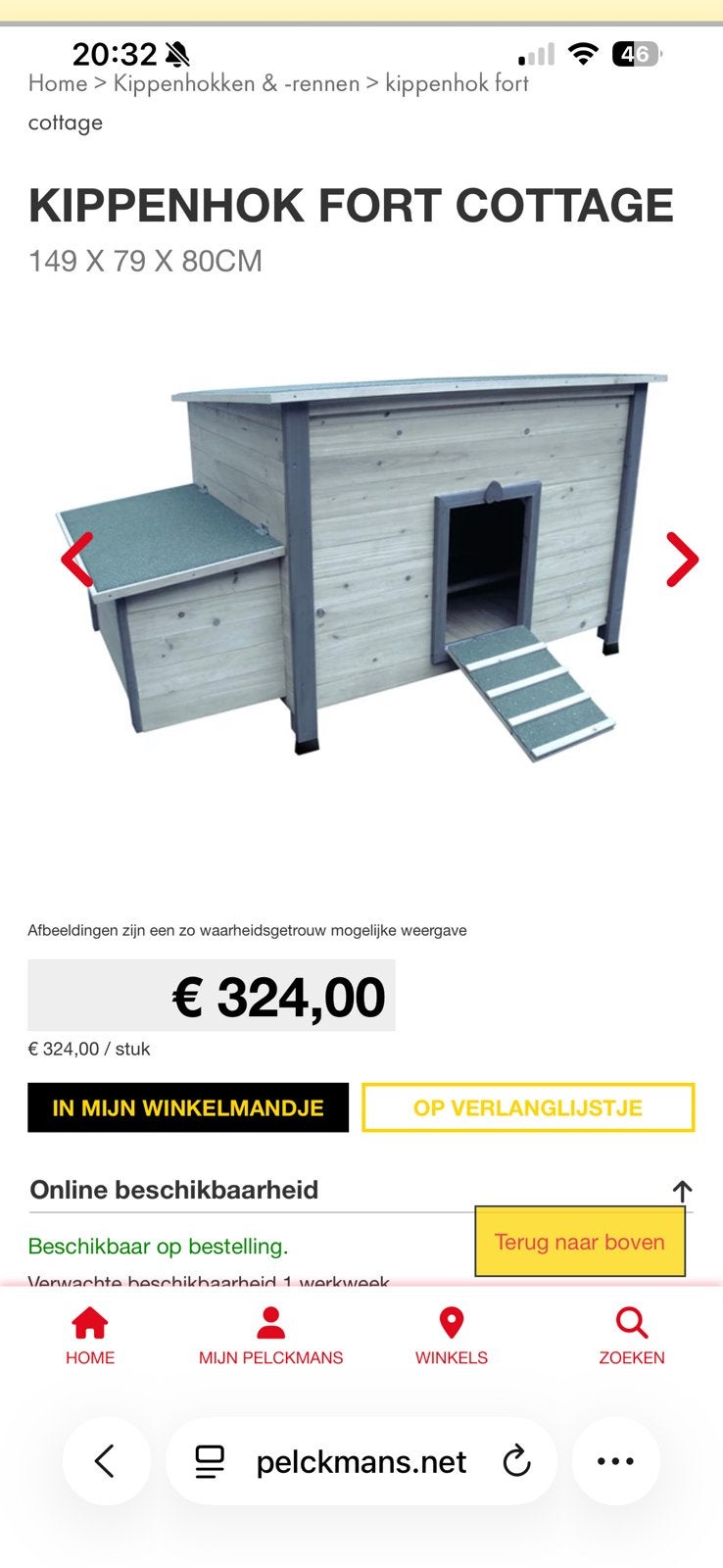 Kippenhok NIEUW, Enlèvement, Neuf