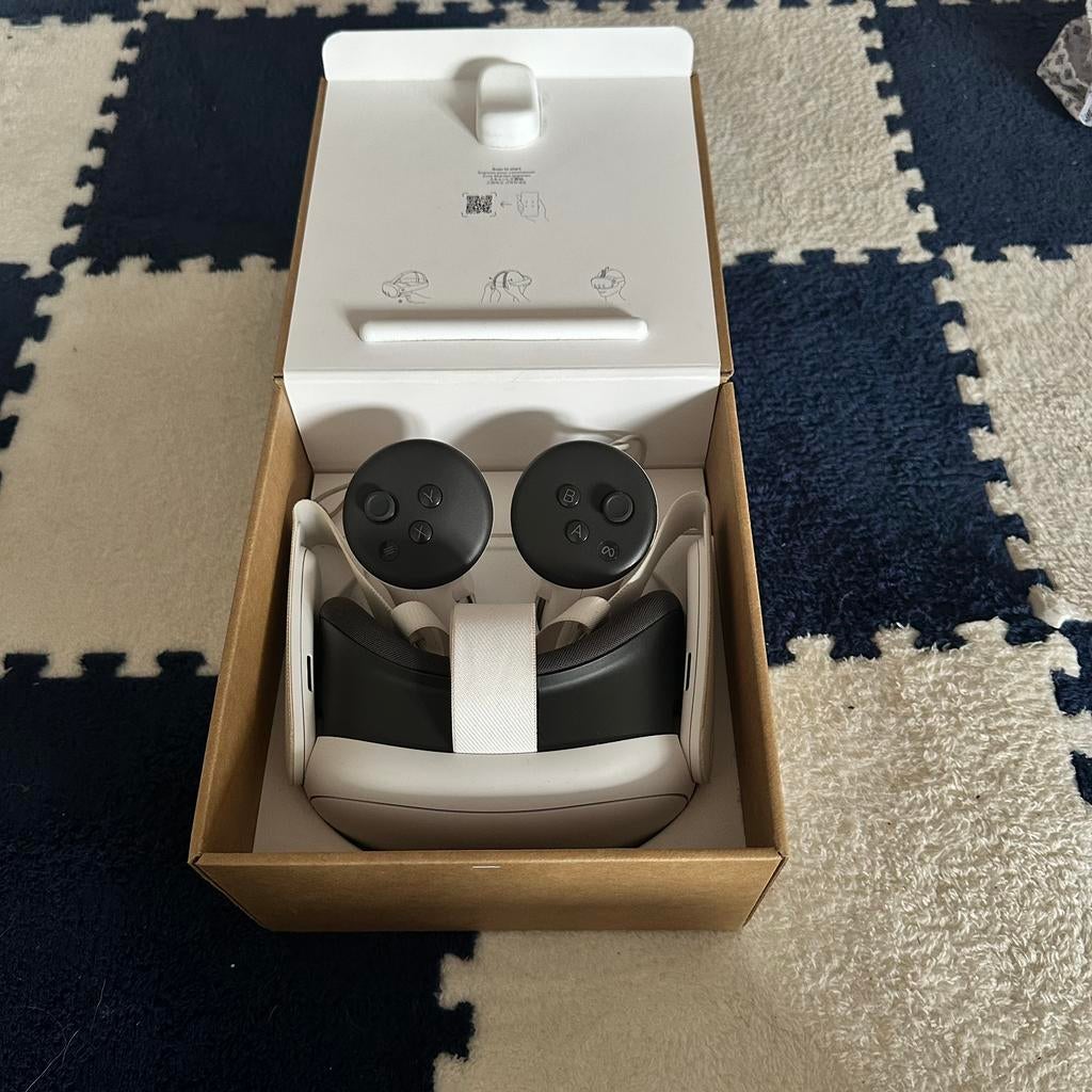 Meta quest 3 128GB + headstrap, Games en Spelcomputers, Virtual Reality, Ophalen, Gebruikt, VR-bril, Overige platformen
