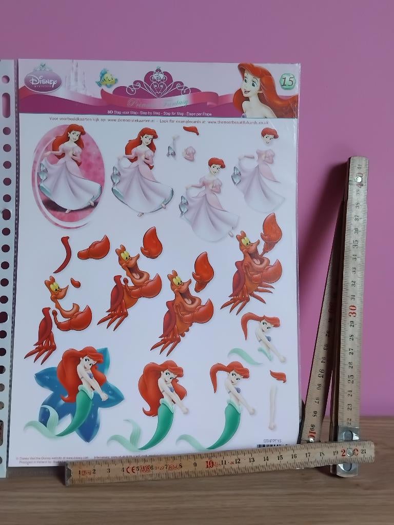 10 vellen Disney Prinsessen 3D knipvellen – Slechts €1!, Hobby en Vrije tijd, Ophalen, Zo goed als nieuw, Disney