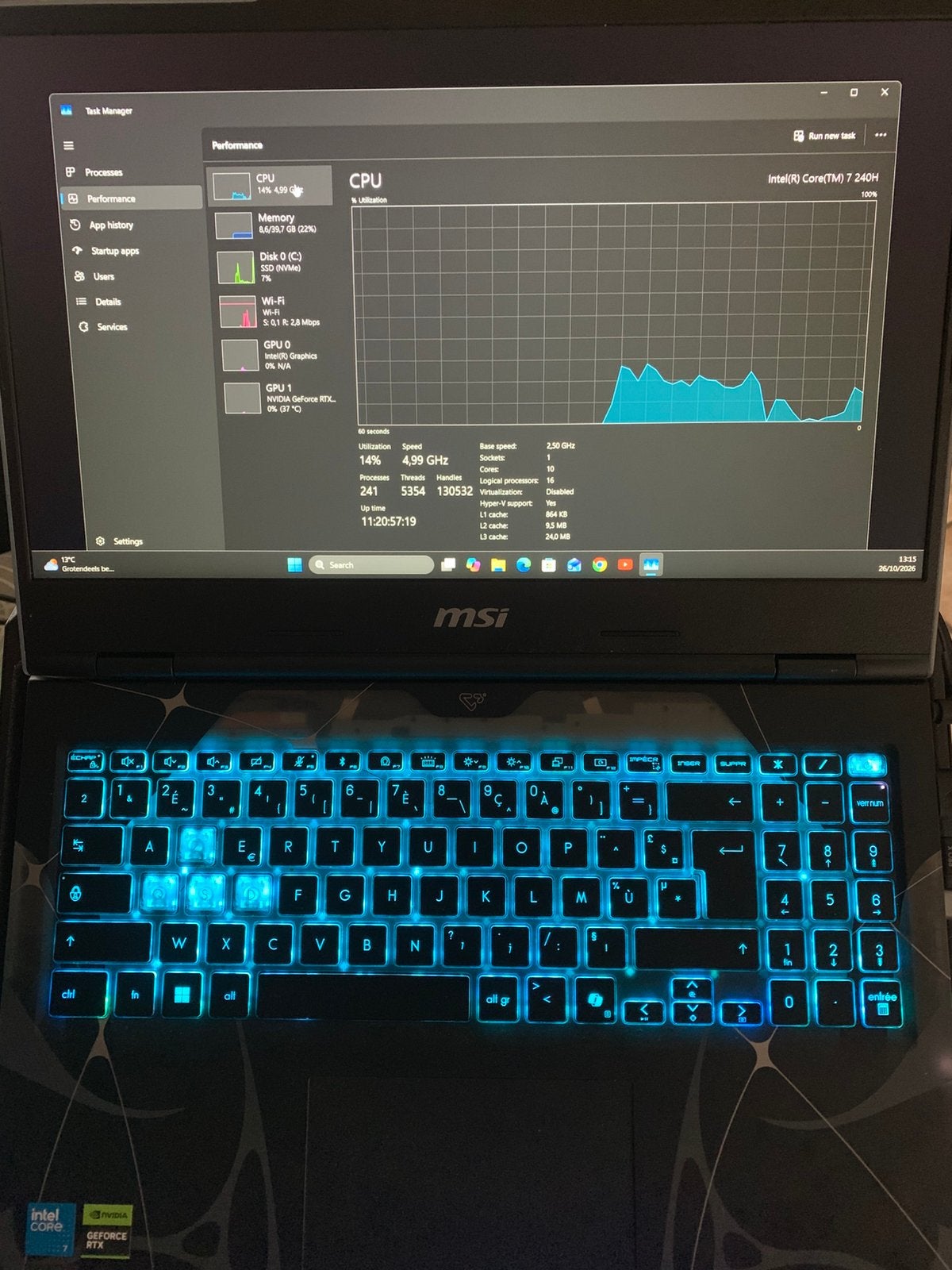 Gaming Laptop MSI, Met videokaart, Ophalen of Verzenden, Zo goed als nieuw, Gaming
