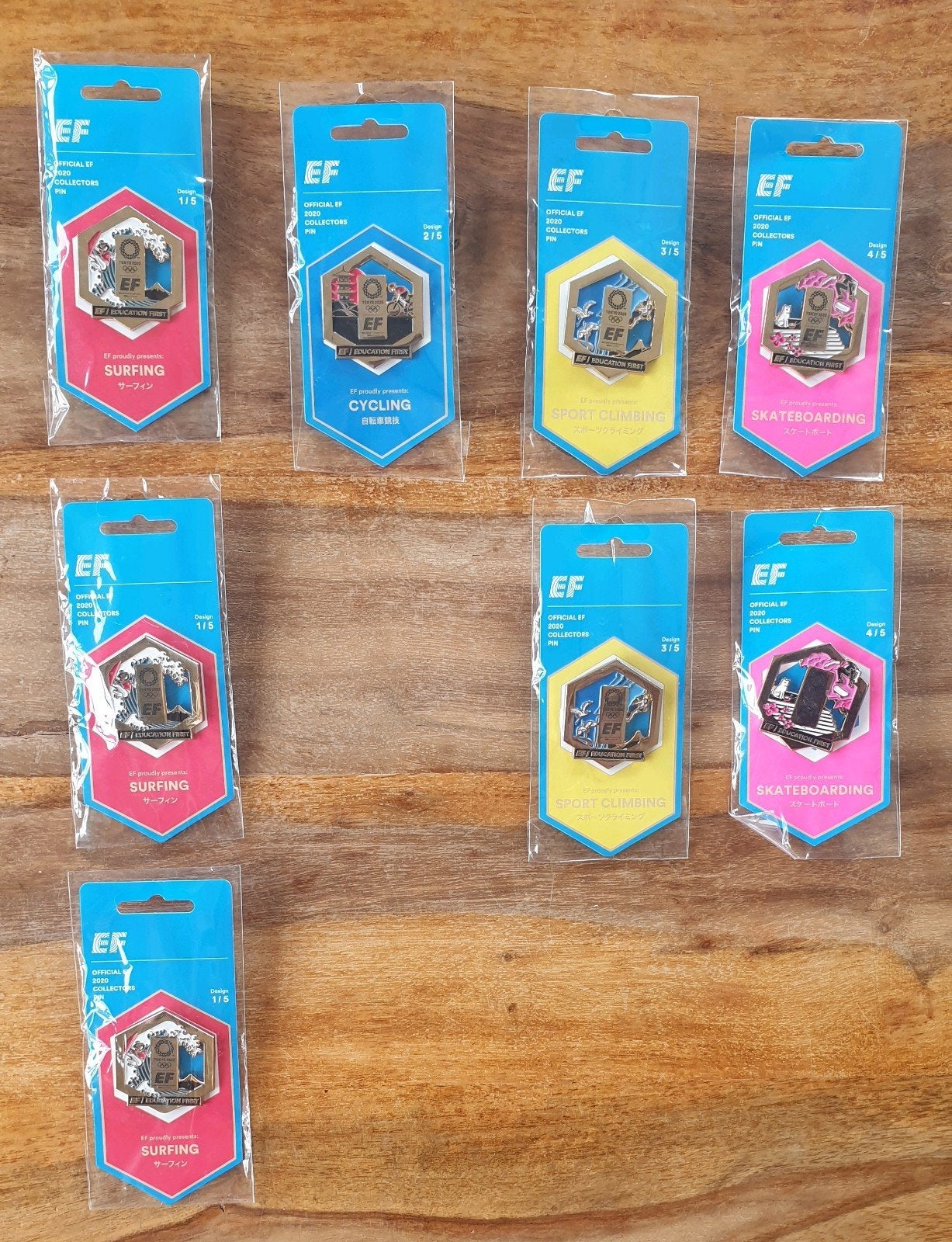 8x EF Education First TOKYO 2020 Olympic Games Pins, Ophalen of Verzenden, Sport