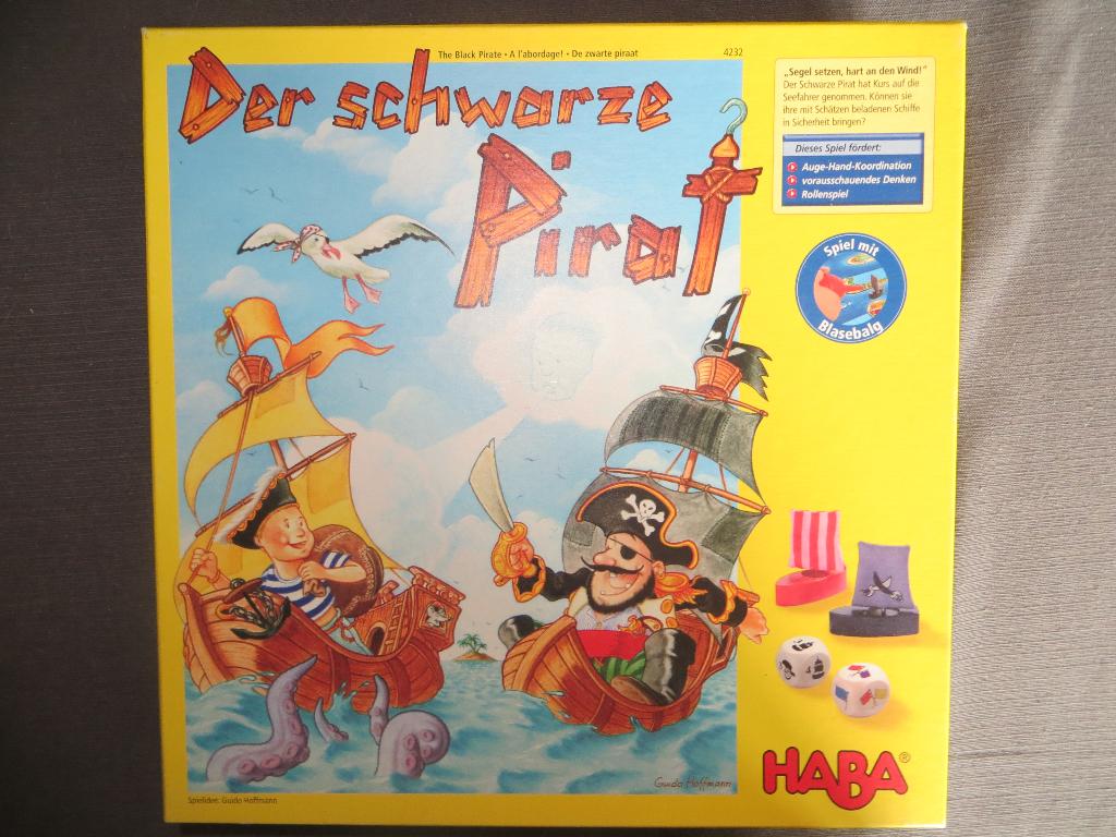 De Zwarte Piraat (HABA kinderspel), Een of twee spelers, Verzenden, Zo goed als nieuw, Haba