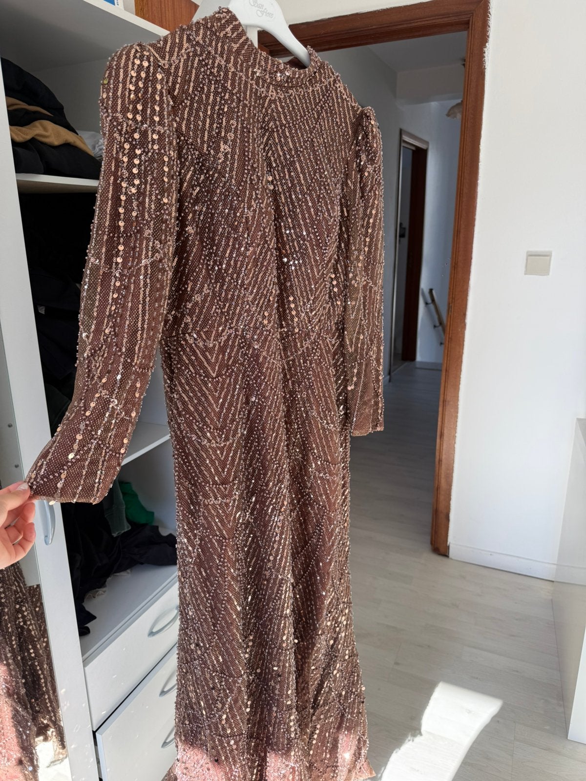 Robe à longue manches, Vêtements | Femmes, Taille 42/44 (L), Comme neuf, Brun, Enlèvement