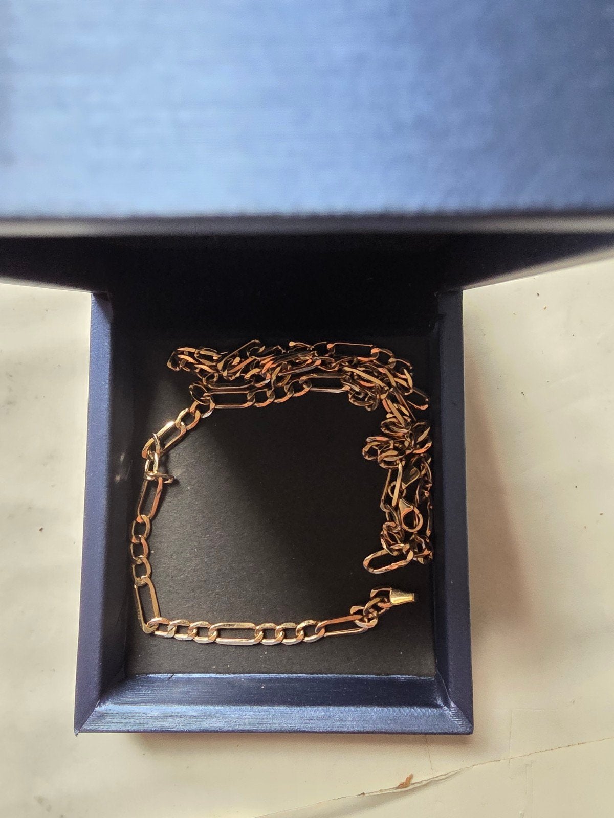 chaine en or 9 carat 50cm, Bijoux, Sacs & Beauté, Enlèvement ou Envoi, Or, Or