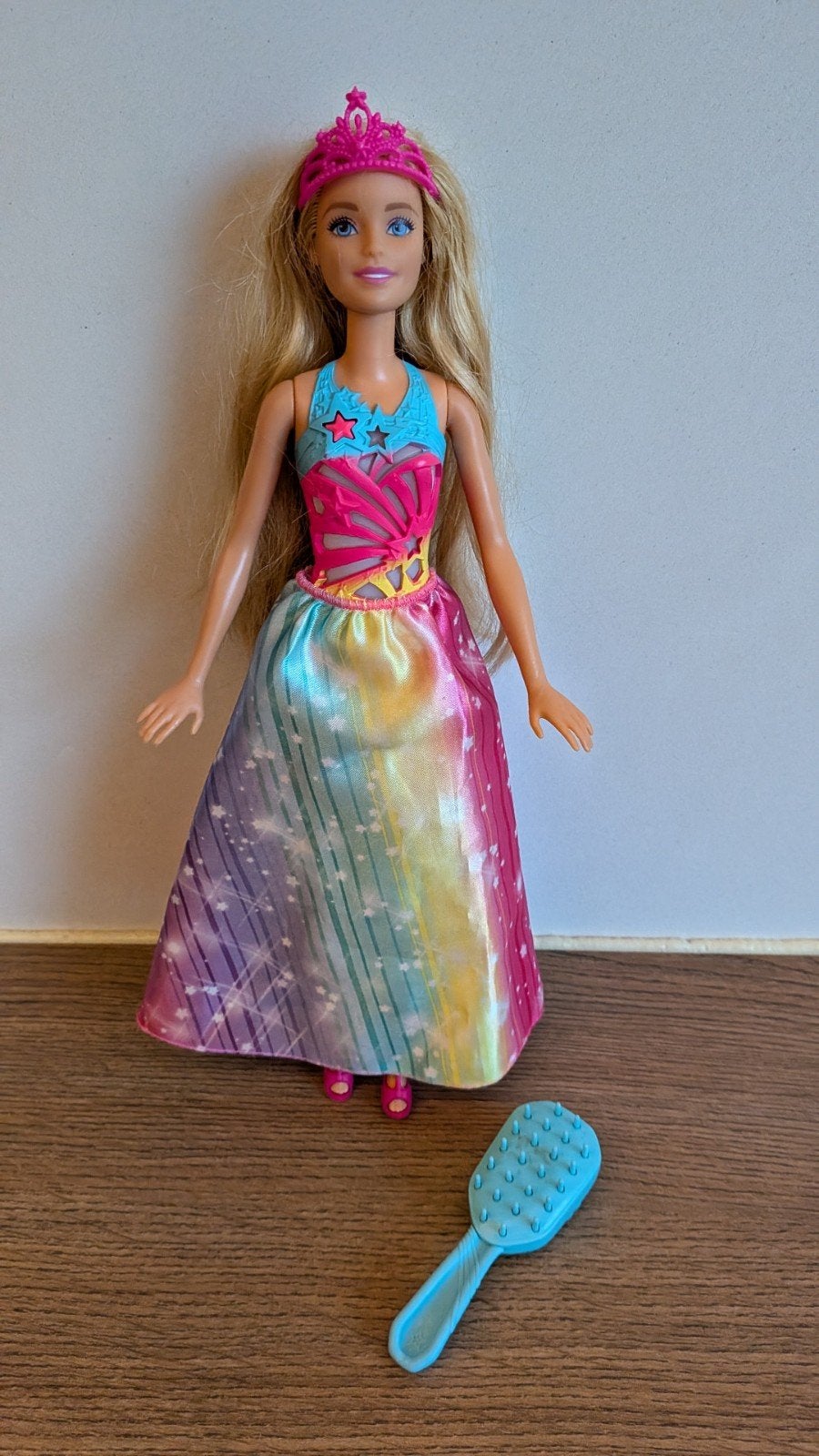 Barbie Dreamtopia Twinkelend haar prinses, Ophalen of Verzenden, Zo goed als nieuw, Barbie