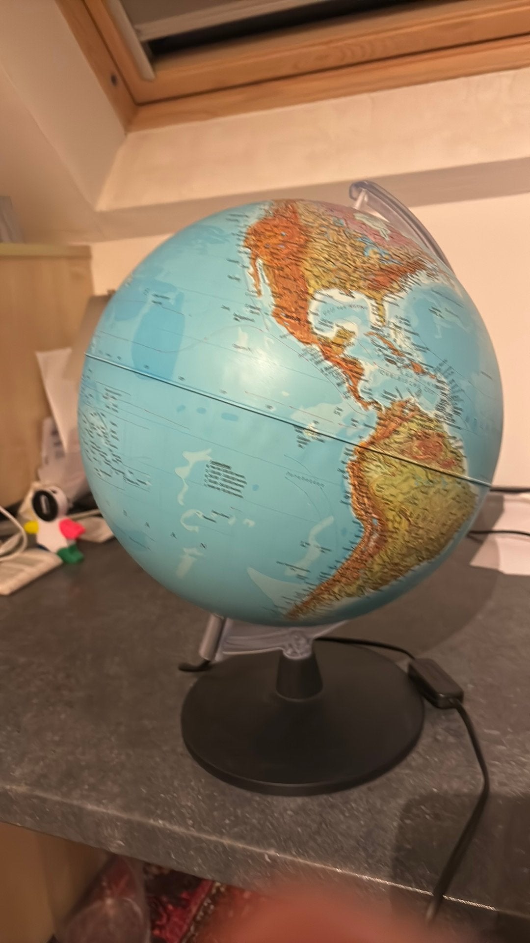 Lichtgevende wereldbol, Ophalen of Verzenden, Zo goed als nieuw