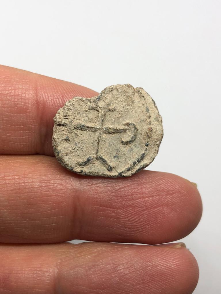 Byzantijnse loodzegel ("bulle"), 7.37 g, Antiek en Kunst, Verzenden