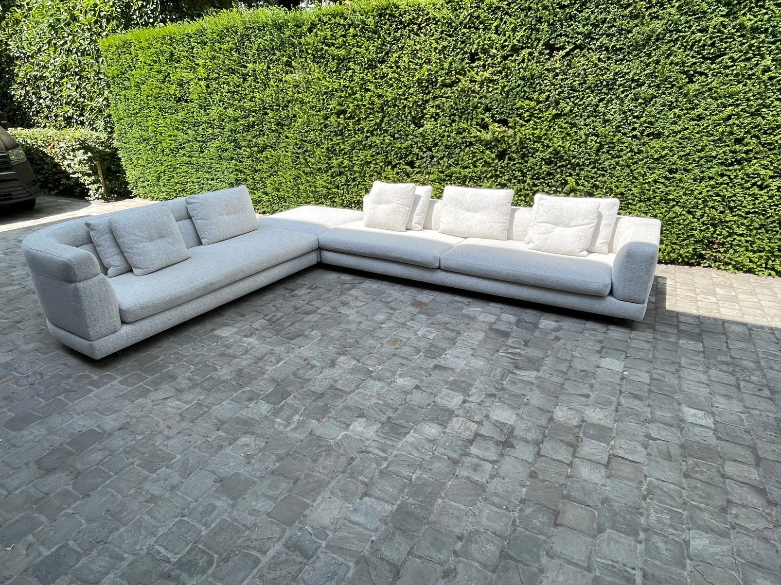 Minotti Alexander luxe hoeksalon, Huis en Inrichting, Ophalen, Zo goed als nieuw, Stof