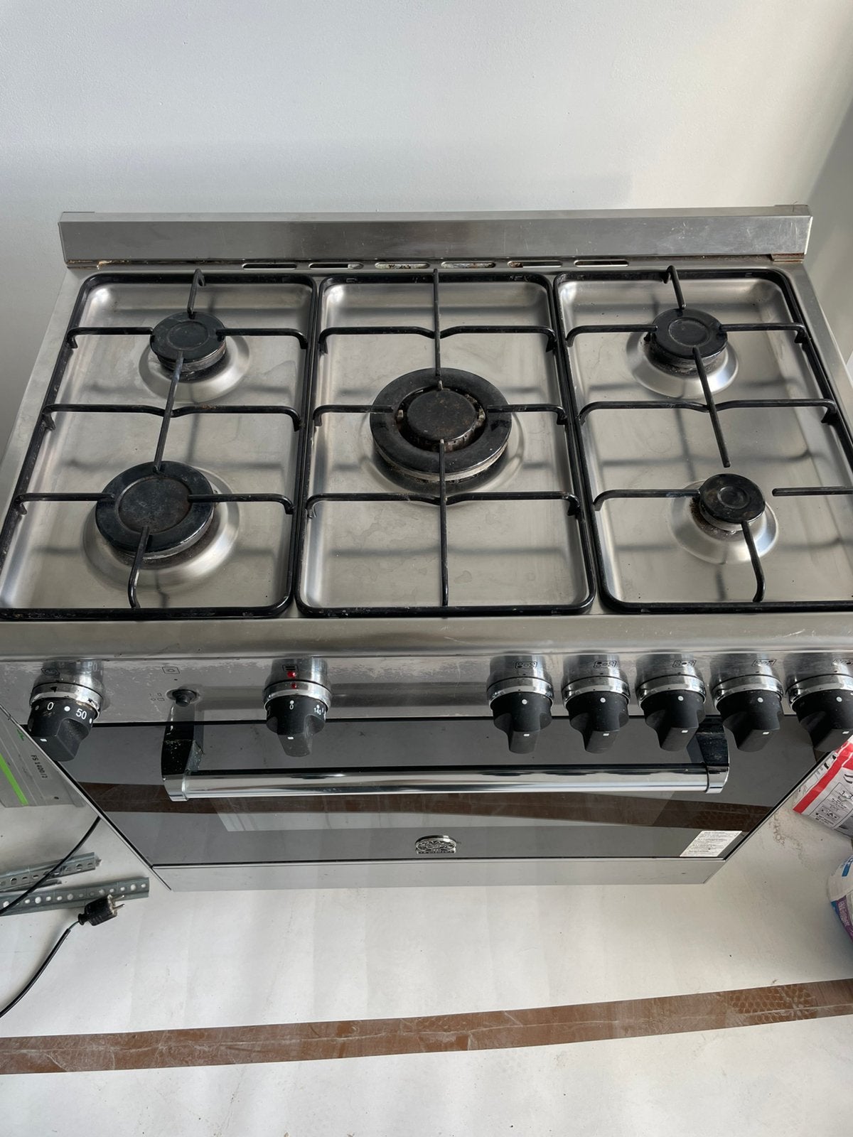 Cuisinière à gaz Bertazzoni avec four non utilisé, Electroménager, Gaz, 85 à 90 cm, Comme neuf, Enlèvement