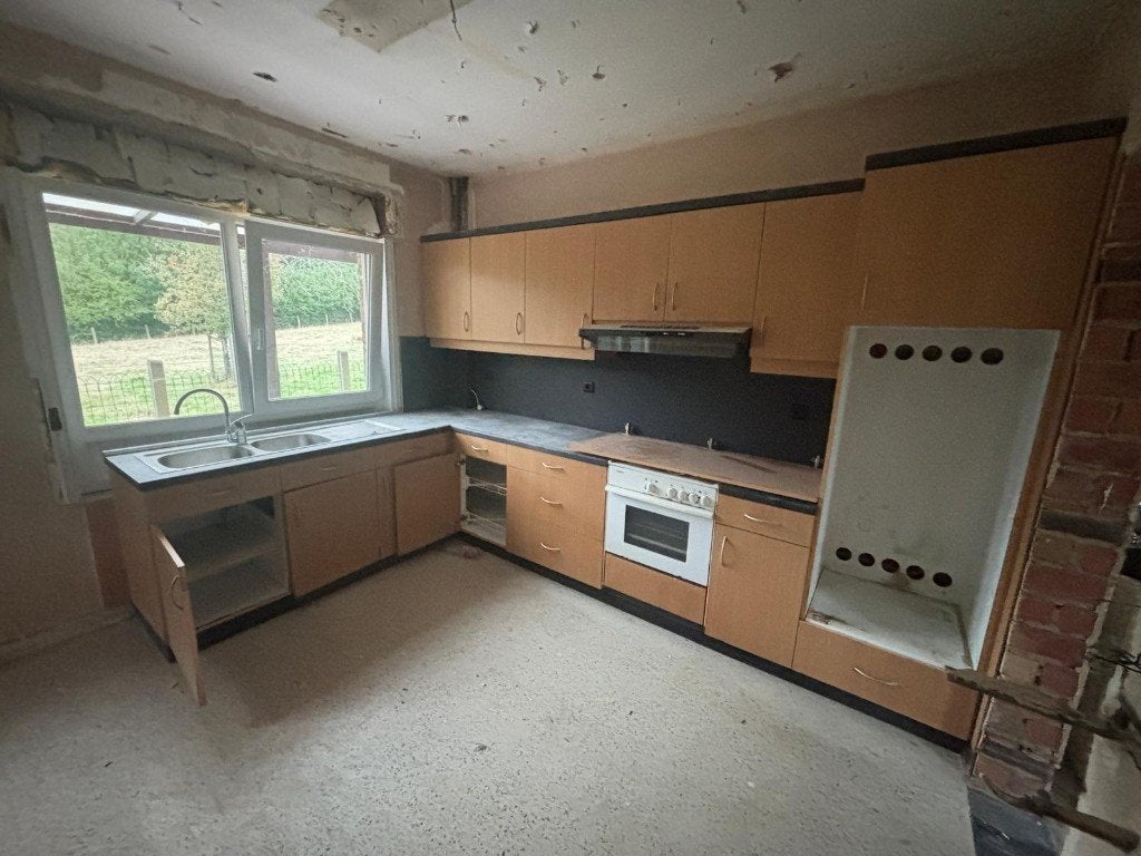 complete keuken – incl elektrisch fornuis, dampkak, spoelbak, Huis en Inrichting, Keuken | Complete keukens, Ophalen, Gebruikt