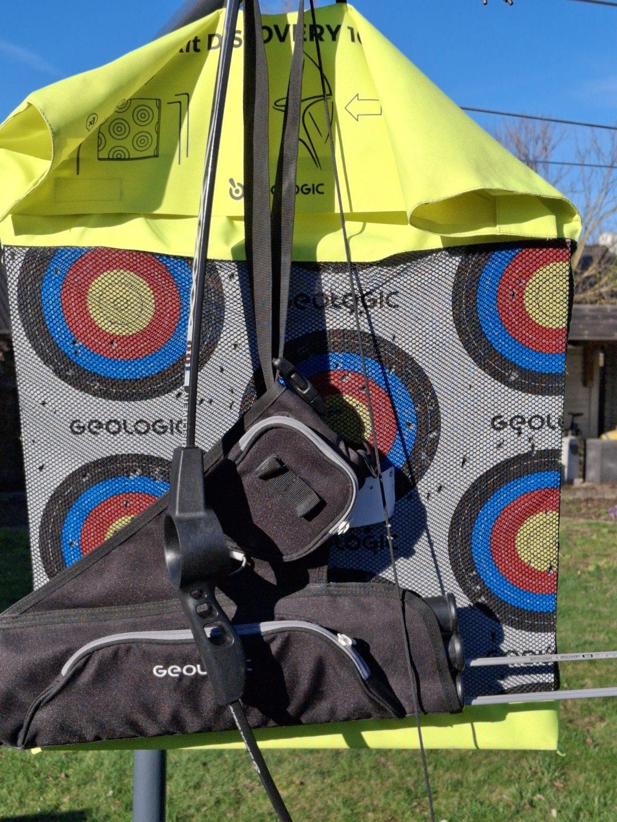 Boogschietset met doel, pijlen en pijlenkoker, Sports & Fitness, Tir à l'arc, Enlèvement, Flèches