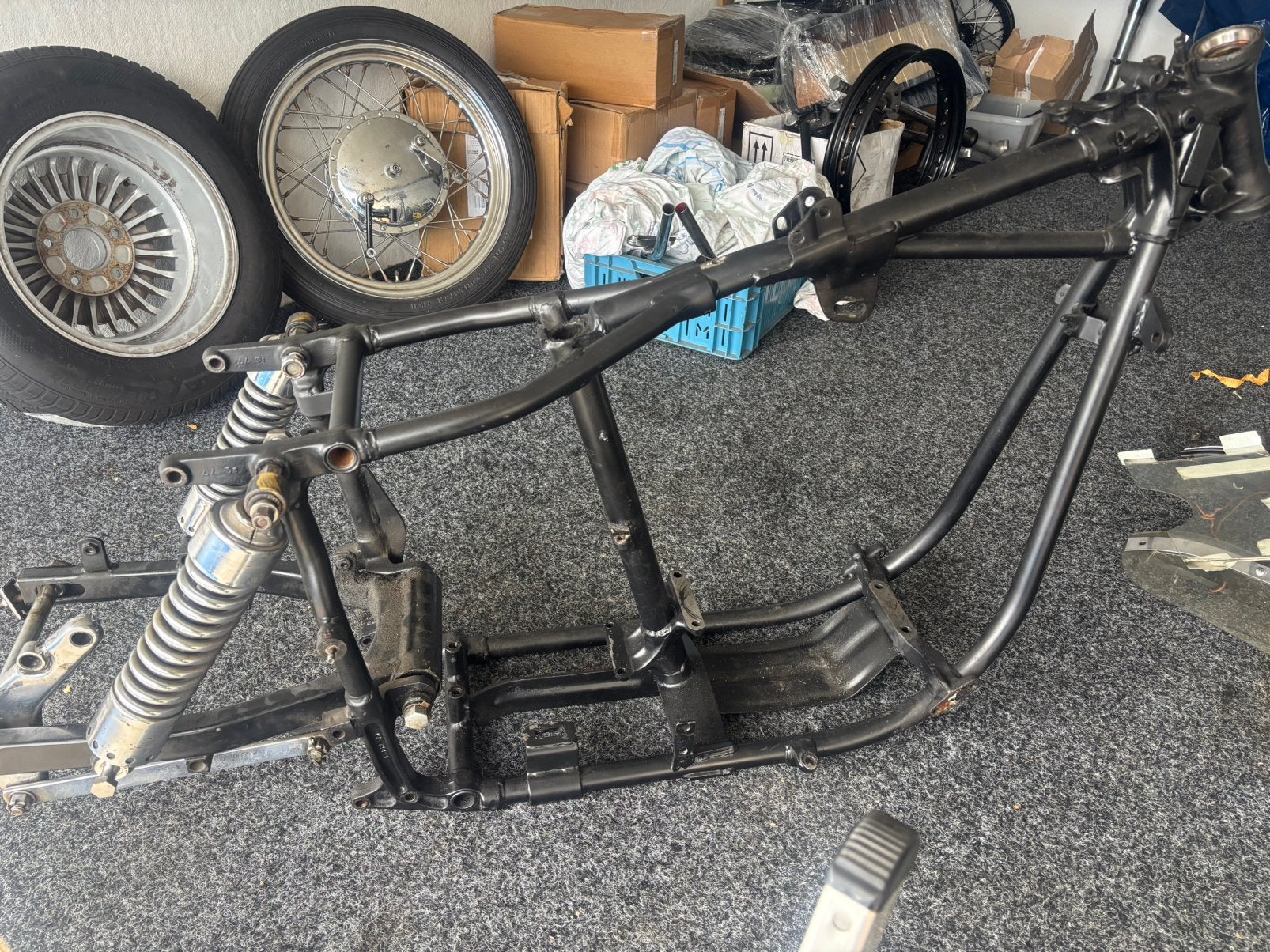 Flh Shovelhead frame met NL kenteken, Motoren, Ophalen of Verzenden