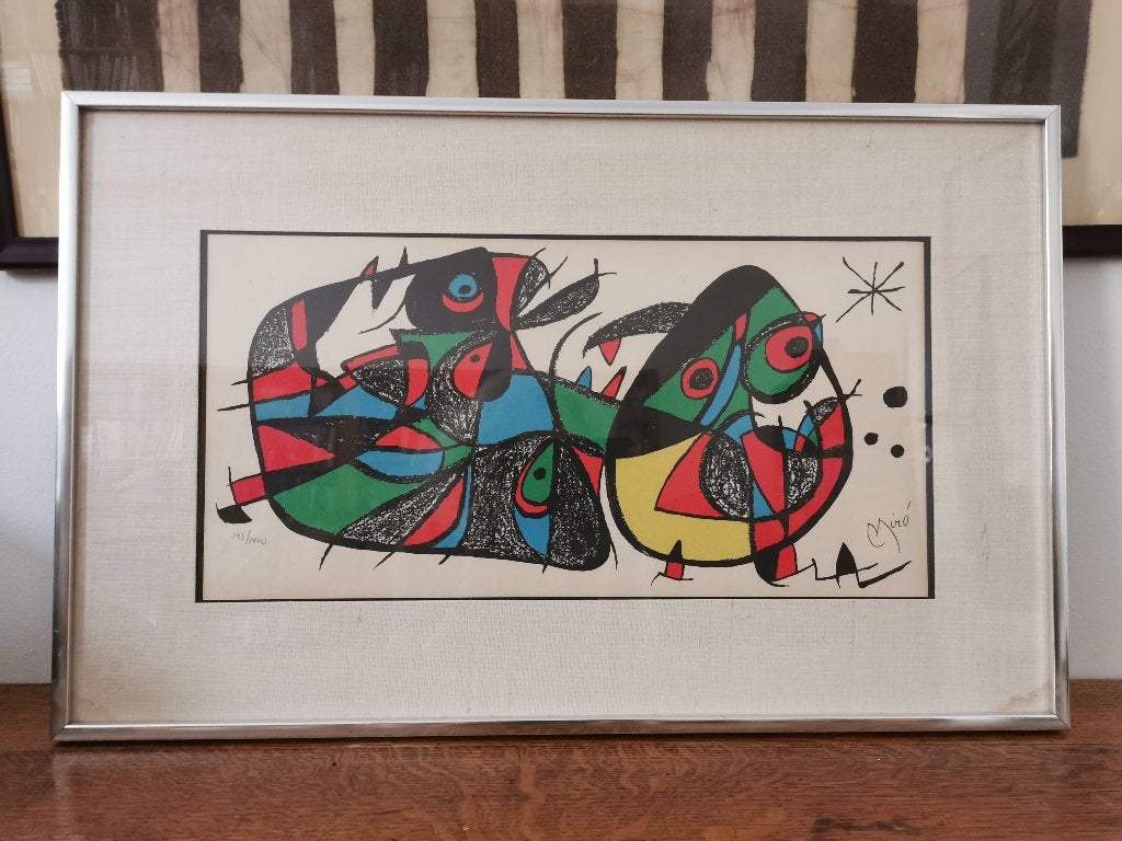 Vintage print naar Joan Miro, Antiek en Kunst, Ophalen