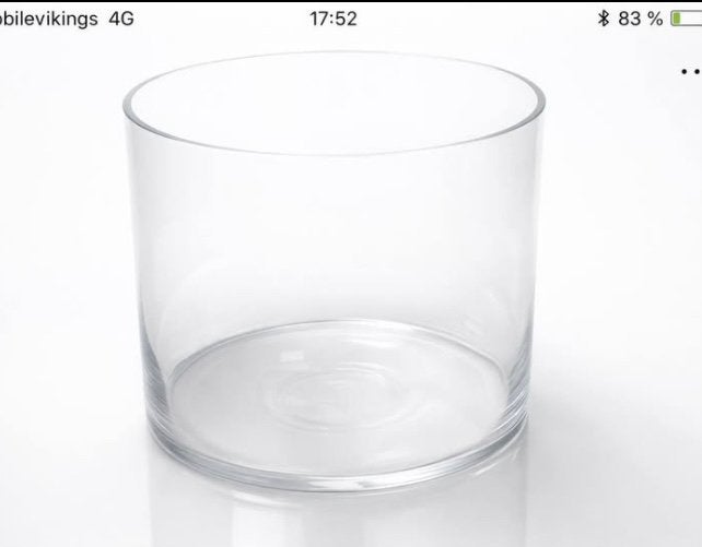 Grand vase cylindrique en verre XXL, Verre, Enlèvement ou Envoi, Comme neuf