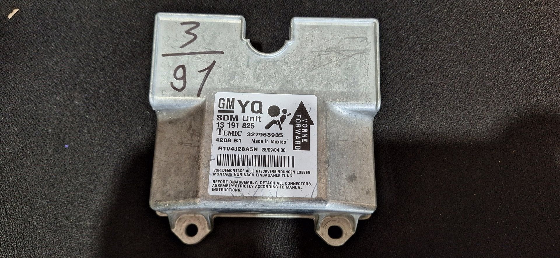 Originele Airbag Stuurmodule Computer Opel Astra H Zafira B, -, Opel, Utilisé, -