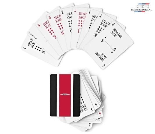 JCW Mini speelkaartenset in luxe lederen opberg box 80232454, Neuf, -, -, -