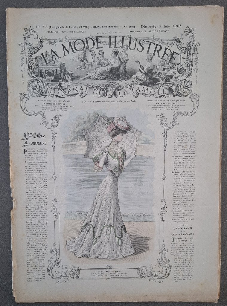 Exemplaar nummer 22 van  La Mode Illustrée uit 1906, Boeken, Ophalen of Verzenden, Gelezen, Damesbladen