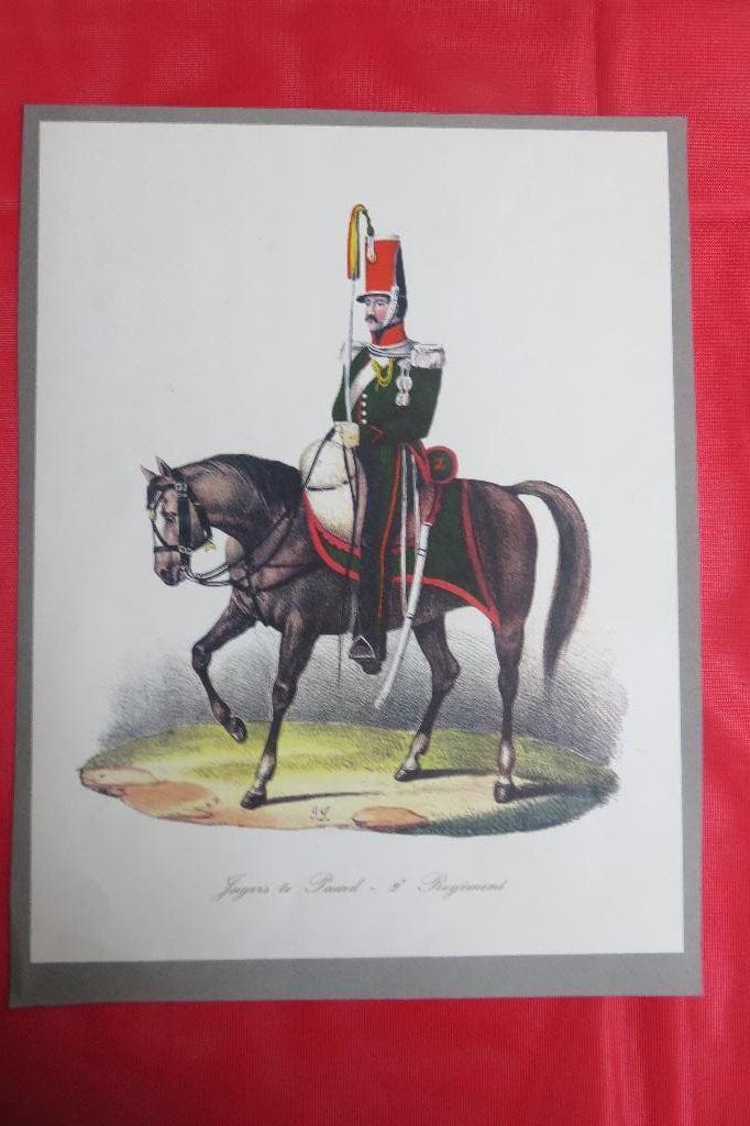 Gravure : 2ième Régiment Chasseurs à Cheval, Enlèvement ou Envoi, Armée de terre, Autres types