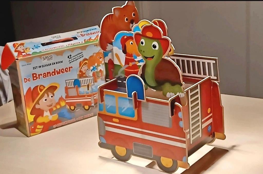 Sassi 3D puzzel brandweerwagen, Kinderen en Baby's, Speelgoed | Kinderpuzzels, Ophalen of Verzenden