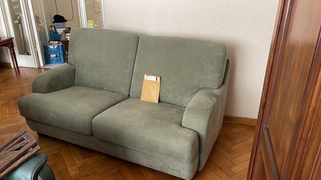 Fauteuil BUROV, nubuck, suède, 2-zitsbank en meer, Ophalen, Gebruikt, Moderne, Leer
