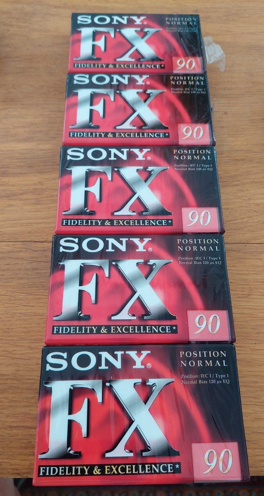 5 sealed Sony FX 90 cassettes, Cd's en Dvd's, Cassettebandjes, Ophalen of Verzenden, Nieuw in verpakking, Origineel