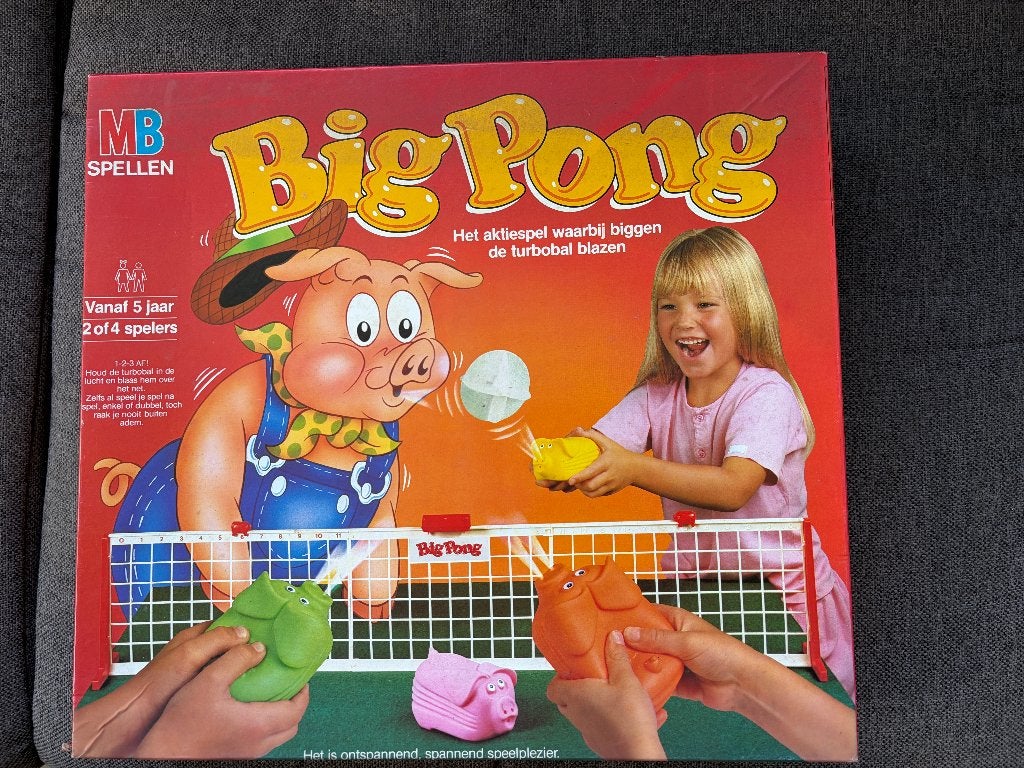 Spel voor kinderen Big Pong, Een of twee spelers, Ophalen, Gebruikt, MB spellen