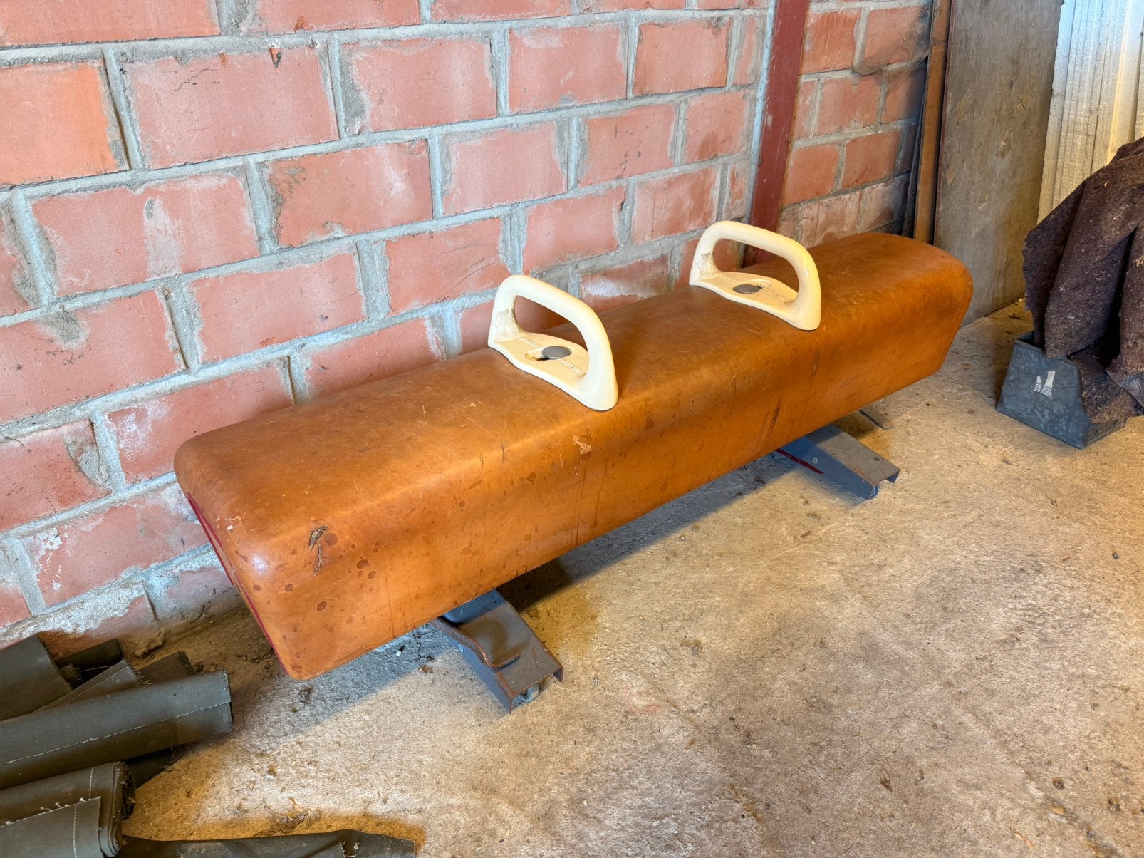 Vintage Turn paard of bok gebruikt als bank, Huis en Inrichting, Ophalen, Minder dan 75 cm, 150 tot 200 cm, Vintage