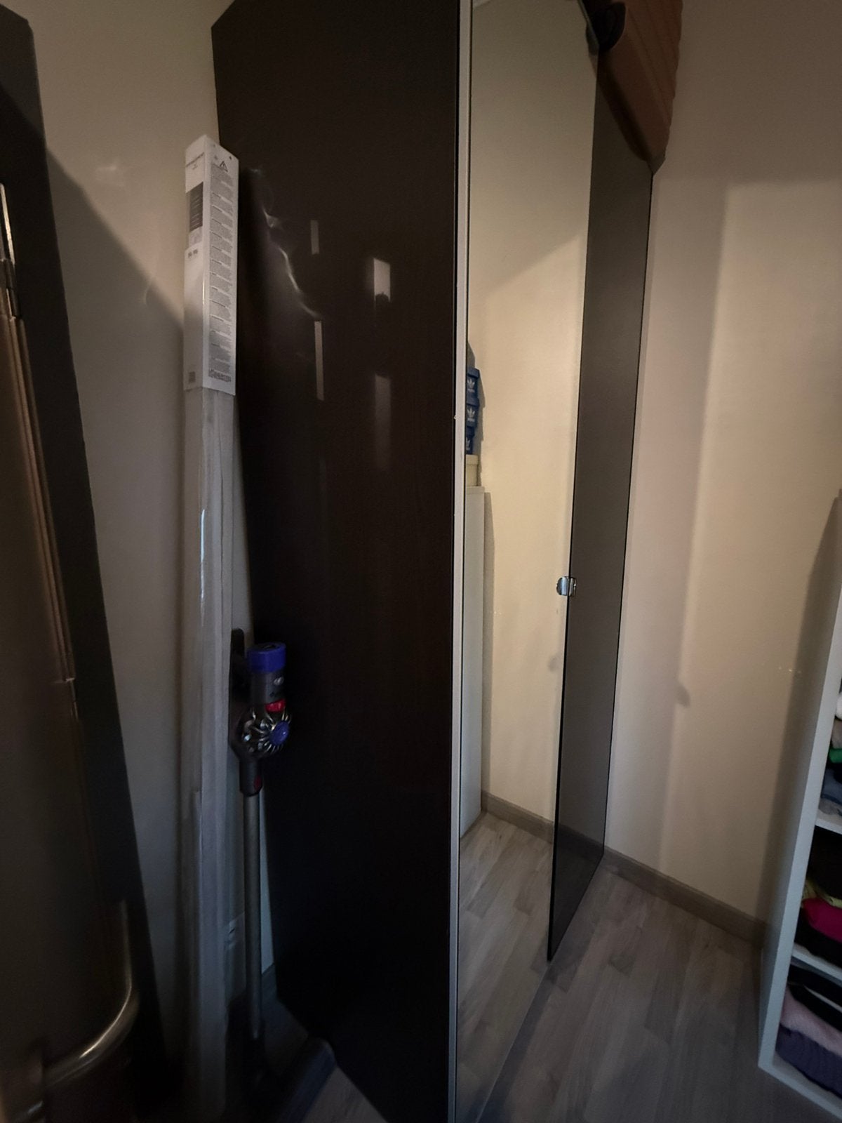 Spiegelkast, Ophalen, Met plank(en), 200 cm of meer, Eikenhout