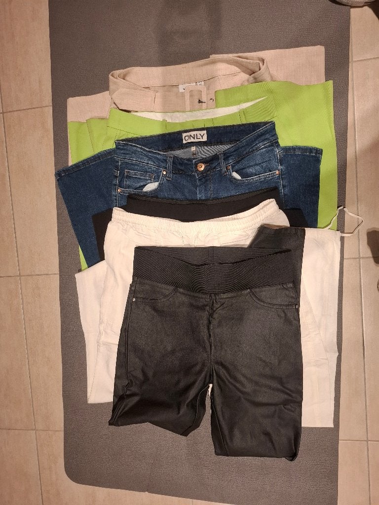 Lot van 6 broeken maat 38, Kleding | Dames, H&M, Meerkleurig, Lang, Gedragen