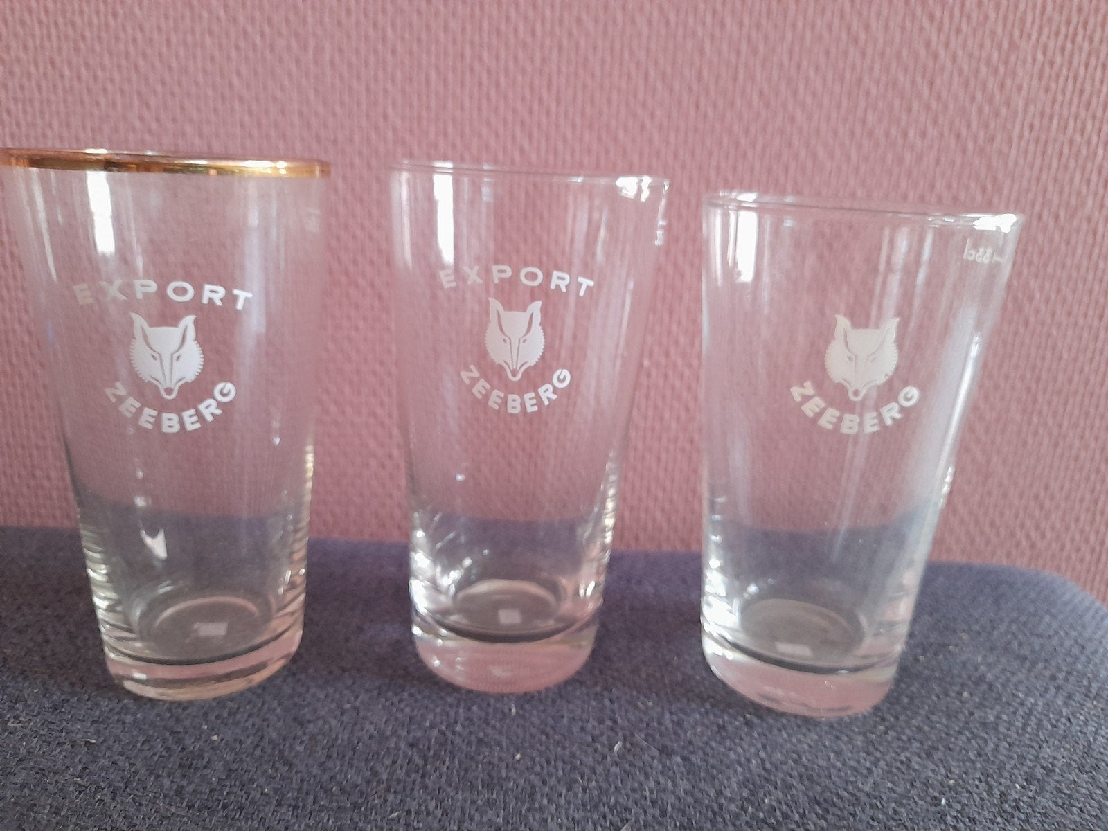 3 verschillende glazen brouwerij zeeberg uit aalst, Ophalen of Verzenden