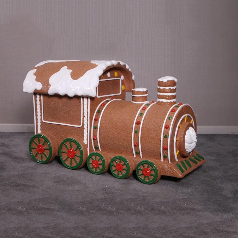 Train en pain d'épice — Train du Père Noël, longueur 114 cm, Enlèvement, Neuf