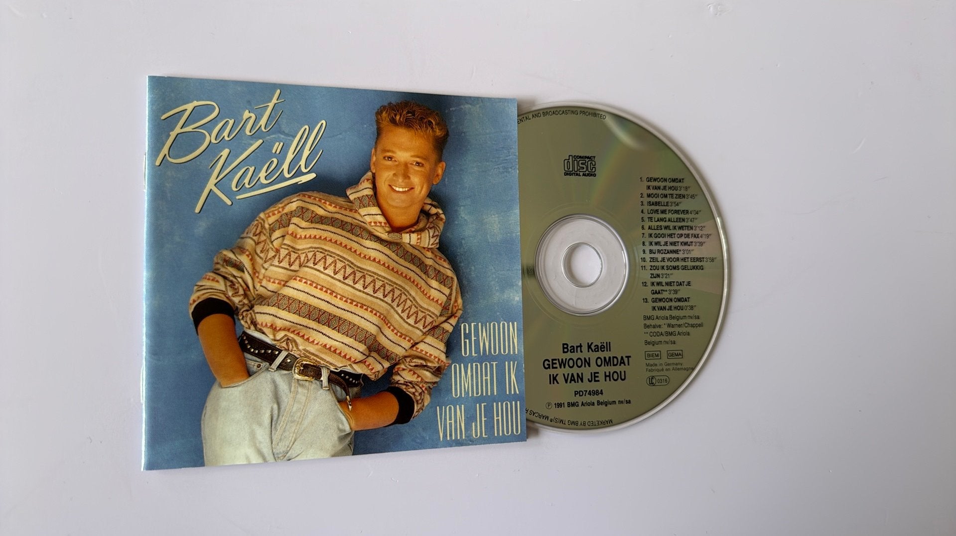 Bart Kaëll – Gewoon Omdat Ik Van Je Hou (1991), Cd's en Dvd's, Cd's | Nederlandstalig, Ophalen of Verzenden, Zo goed als nieuw