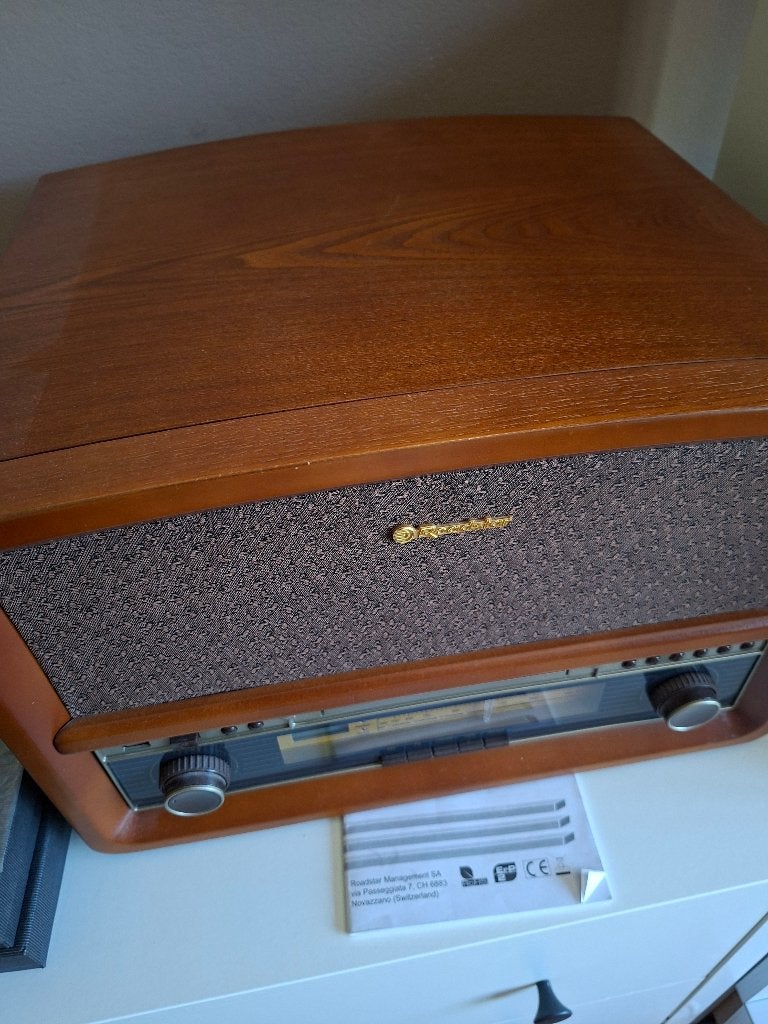 Roadstar retro radio platen cd cassette speler, Ophalen, Zo goed als nieuw, Radio, Met cd-speler